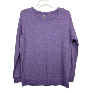 Calia by CU Womens S Purple Sweatshirt Long Sleeve Effortless Zip